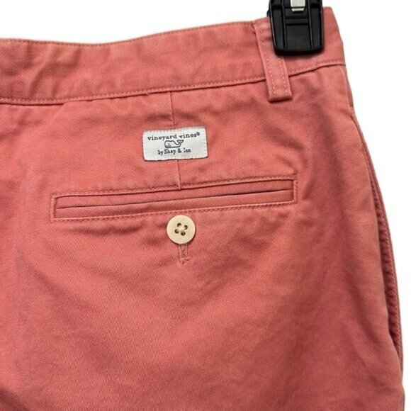 Vineyard Vines Club Pant Men's 30x30 Salmon Pink Chino Twill Flat Front Straight - Picture 4 of 9